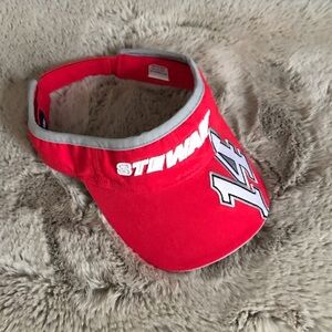 Nascar Stewart Haas Collection Visor Hat Red Tony Stewart Embroidered